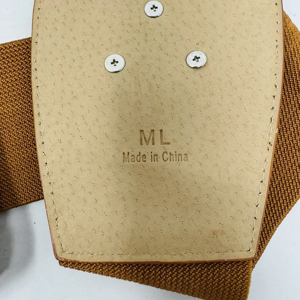 Stretchy Belt Brown Metal Detail Women's Size ML 30
